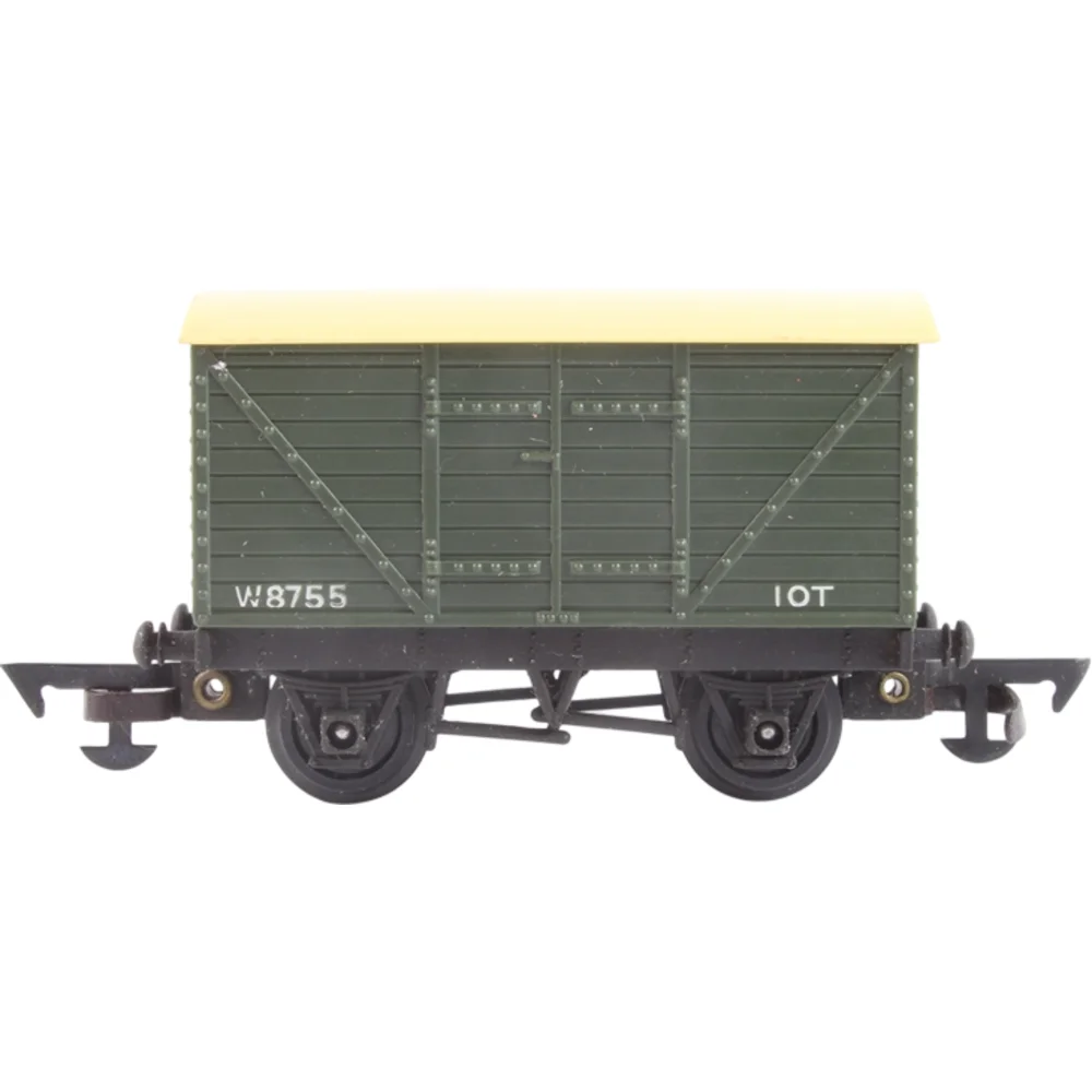 Great Western Railway 12-ton Goods Van Great Western Railway (Brown) — Side Elevation Left Direction by Tri-ang