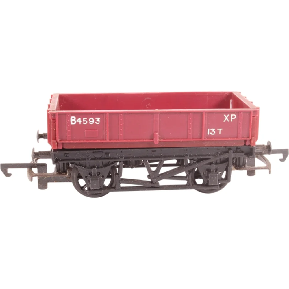 London, Midland & Scottish Railway Ballast Wagon British Railways (Green) — Side Elevation Left Direction by Tri-ang