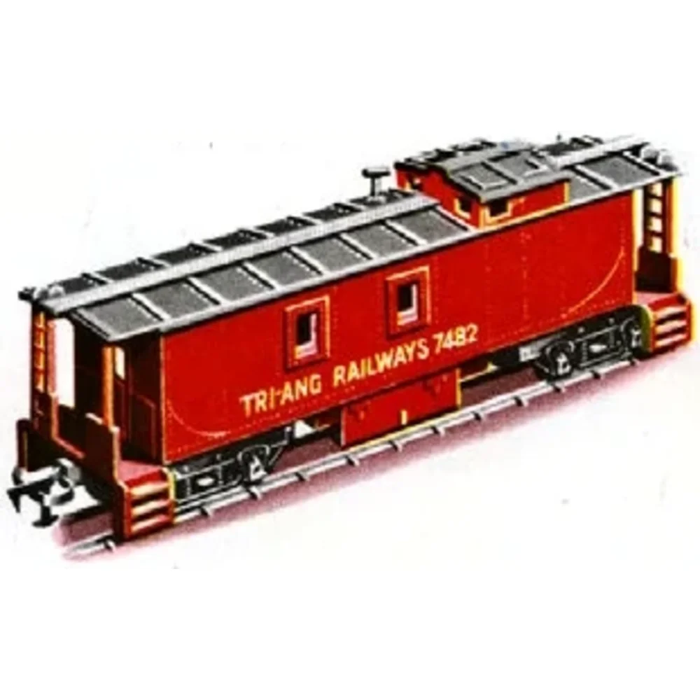 Freelance Transcontinental Caboose Tri-ang (Maroon) — Catalogue Scan by Tri-ang