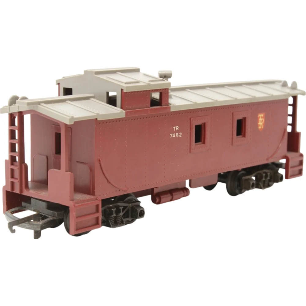 Freelance Transcontinental Caboose Tri-ang (Maroon) — Left Front Three Quarter View by Tri-ang