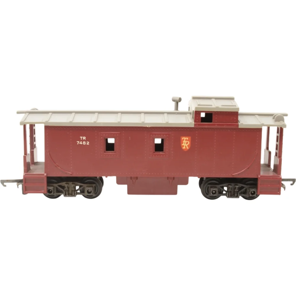 Freelance Transcontinental Caboose Tri-ang (Maroon) — Side Elevation Left Direction by Tri-ang