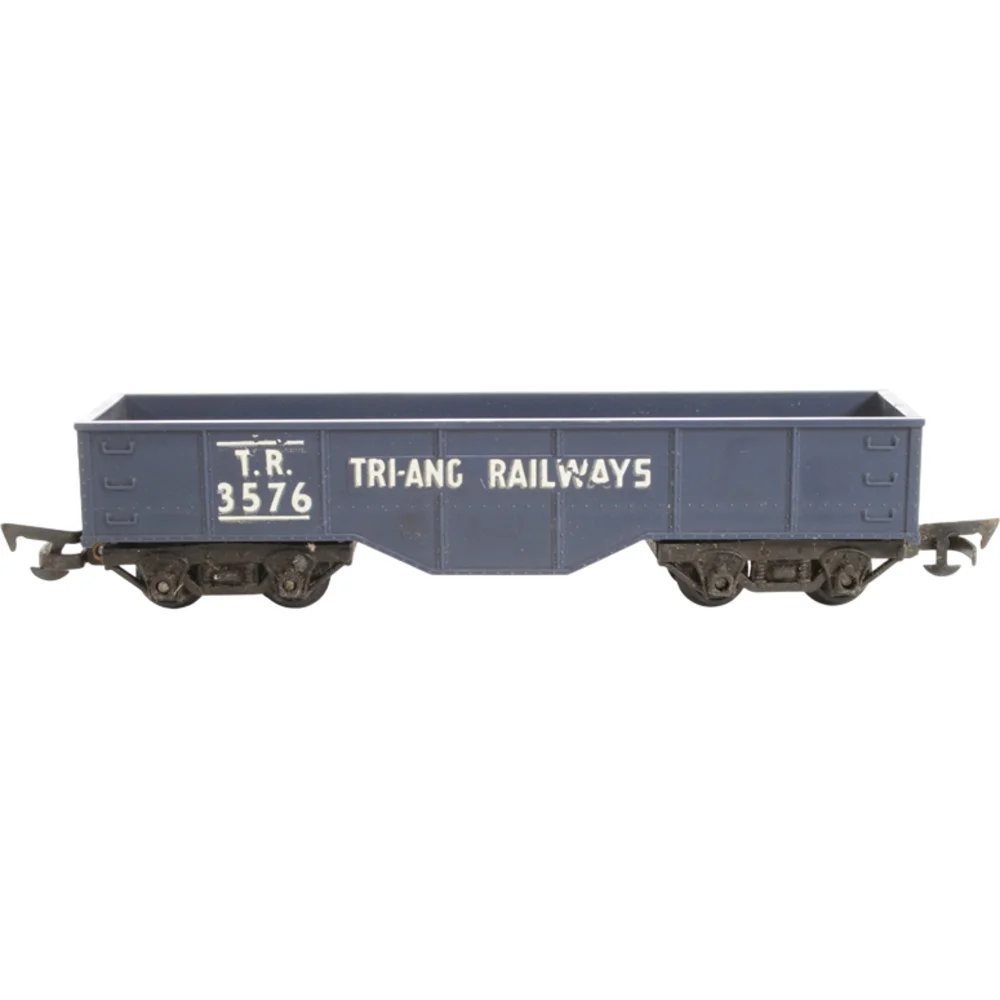 Freelance Transcontinental Gondola Tri-ang (Grey) — Side Elevation Left Direction by Tri-ang