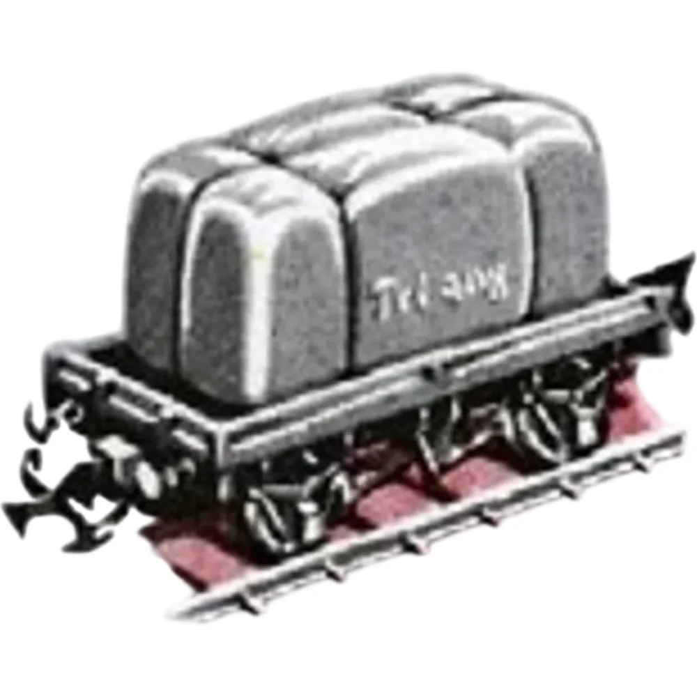 British Railways Bolster British Railways (Grey - Tarpaulined Load) — Catalogue Scan by Tri-ang
