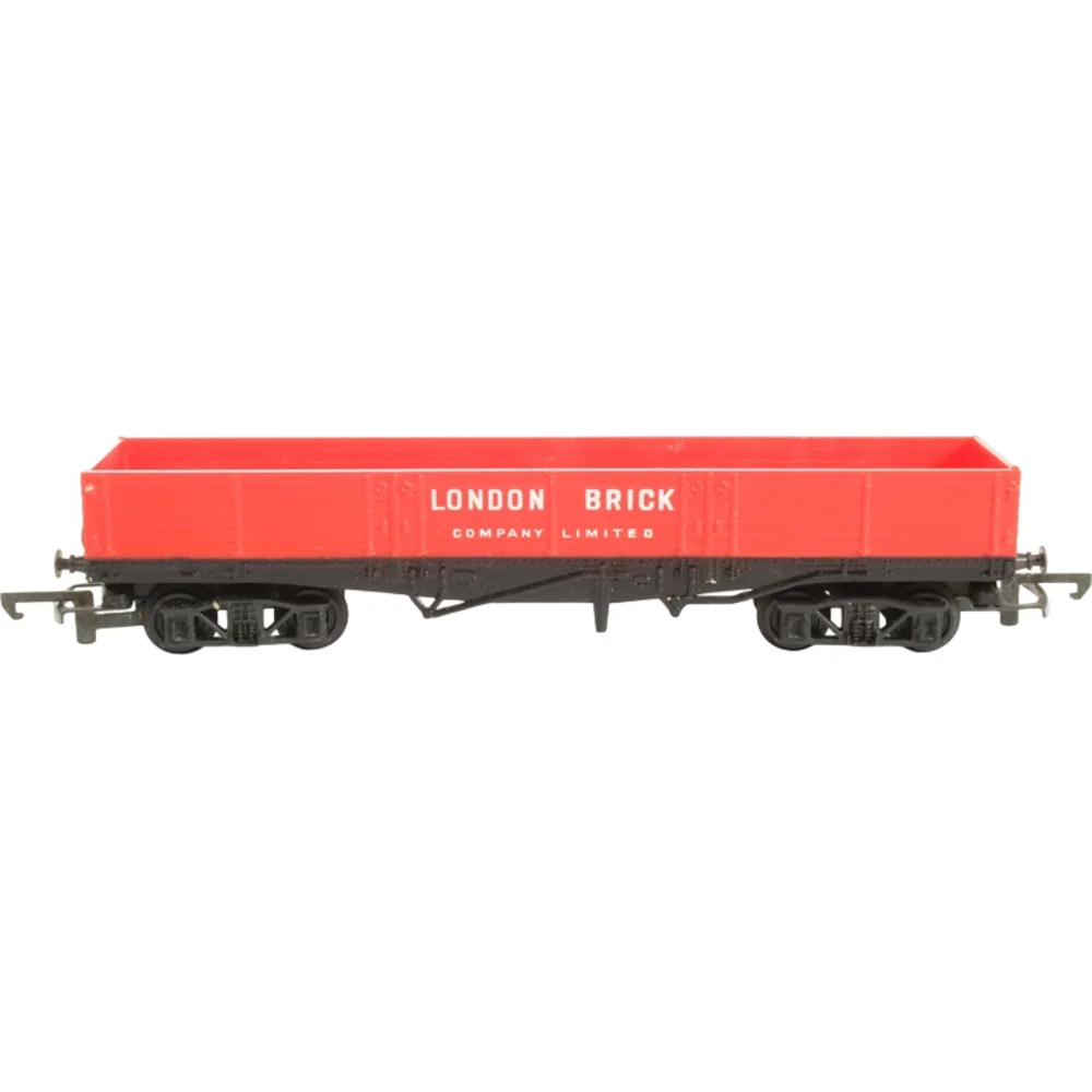 Freelance Bogie Brick Wagon Tri-ang (Maroon) — Side Elevation Left Direction by Tri-ang