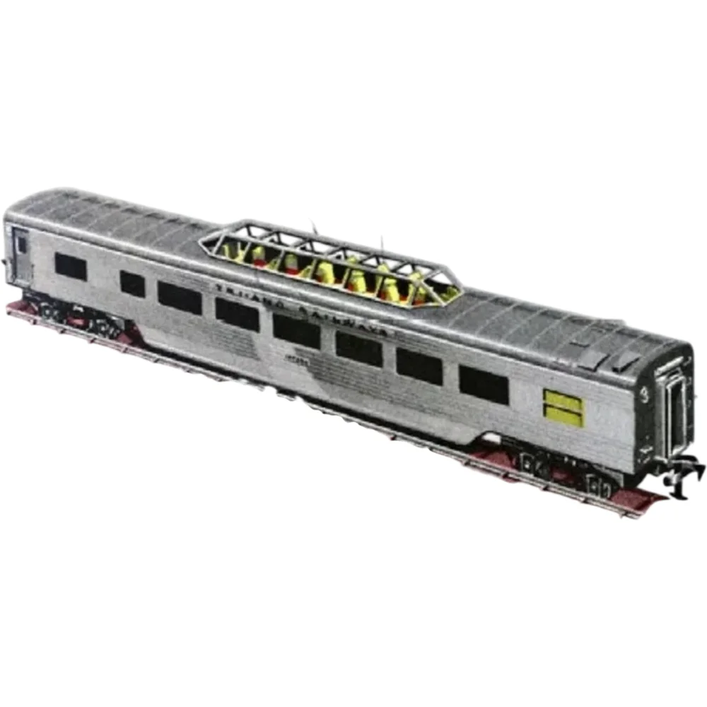 Freelance Transcontinental Passenger Car, Tri-ang (Silver & red) — Catalogue Scan by Tri-ang