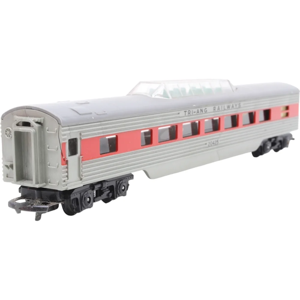 Freelance Transcontinental Passenger Car, Tri-ang (Silver & red) — Left Front Three Quarter View by Tri-ang