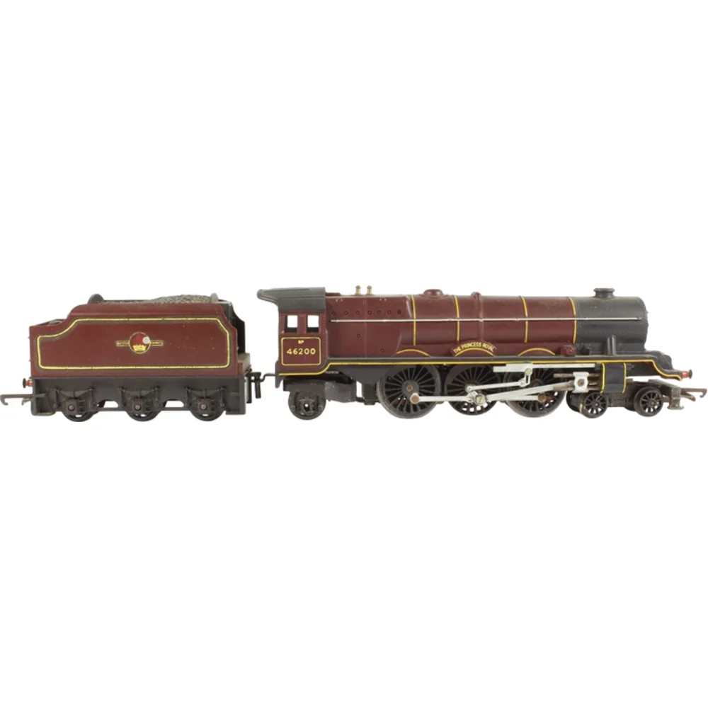 London, Midland & Scottish Railway Princess Royal, British Railways (Maroon) — Side Elevation Right Direction by Tri-ang