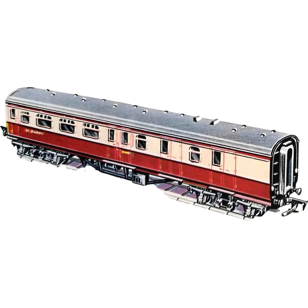 British Rail Mark 1 Brake Third, British Railways (Crimson & Cream) — Catalogue Scan by Tri-ang