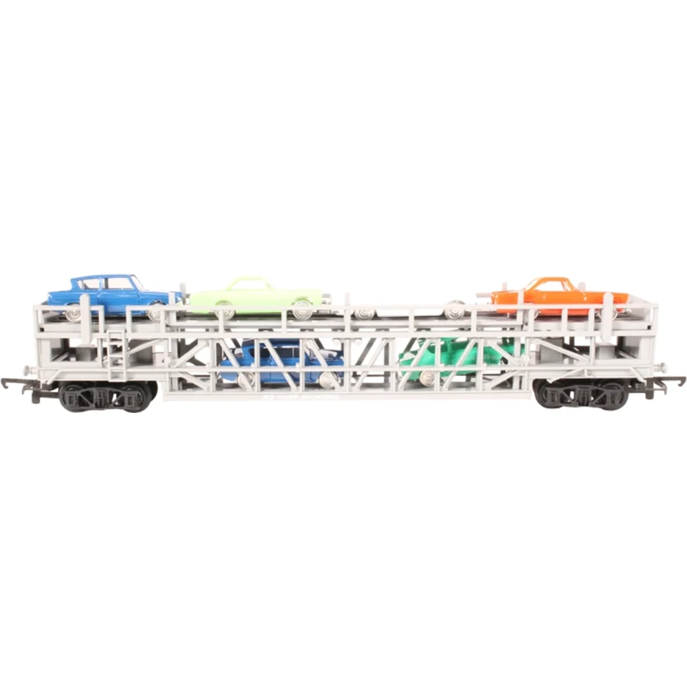 British Railways Tierwag Car Transporter British Railways (Grey) — Side Elevation Left Direction by Tri-ang