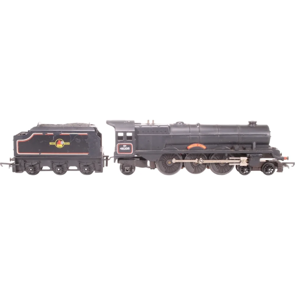 London, Midland & Scottish Railway Princess Royal, British Railways (Black) — Side Elevation Right Direction by Tri-ang