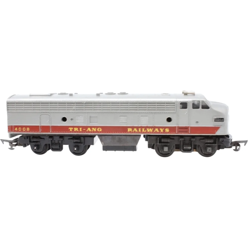 General Motors Electro-Motive Division F7 (A unit), Tri-ang (Silver & red) — Side Elevation Right Direction by Tri-ang