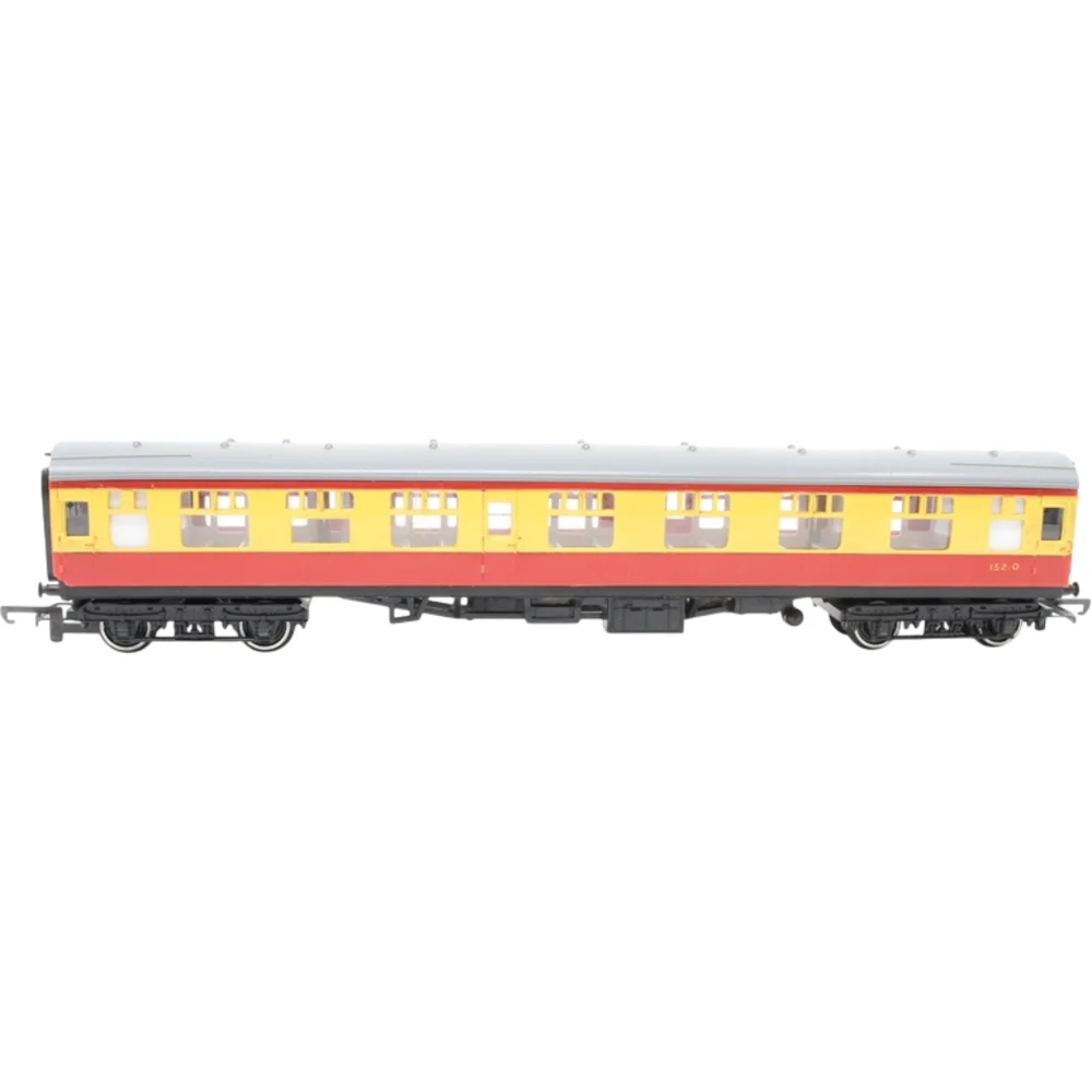 British Rail Mark 1 Composite Corridor, British Railways (Crimson & Cream) — Side Elevation Left Direction by Tri-ang