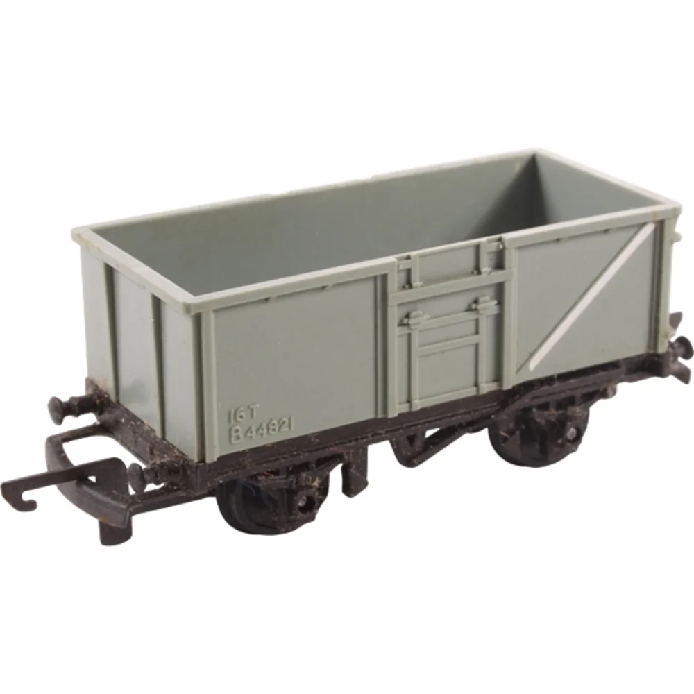 British Railways 16-ton Mineral British Railways (Grey) — Left Front Three Quarter View by Tri-ang
