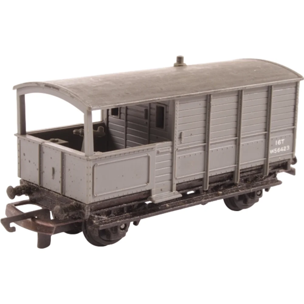 British Railways Standard 20-ton Brake Van British Railways (Bauxite) — Left Front Three Quarter View by Tri-ang