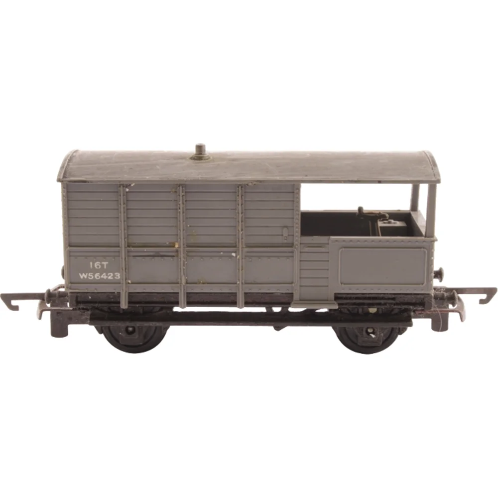 British Railways Standard 20-ton Brake Van British Railways (Bauxite) — Side Elevation Left Direction by Tri-ang