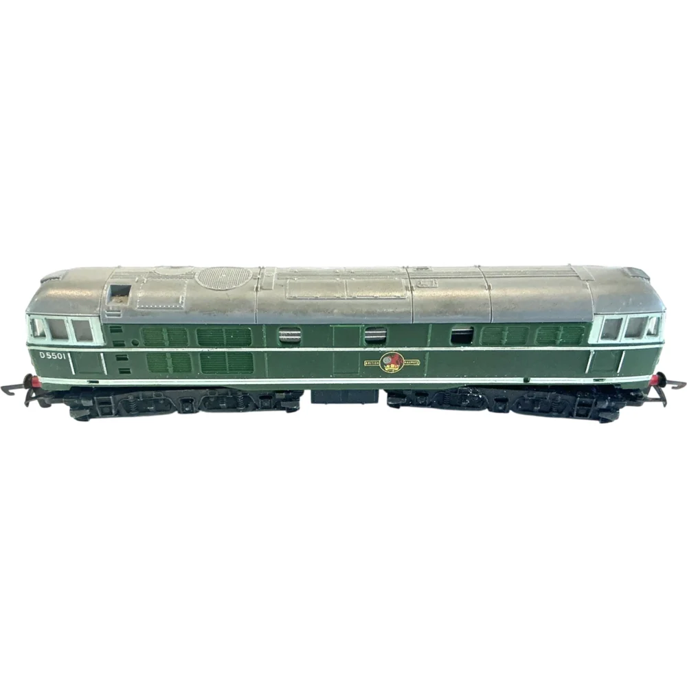 British Rail Class 31, British Railways (Green) — Side Elevation Left Direction by Tri-ang